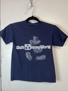 WALT DISNEY WORLD Kids Tee Sz Small Short Sleeve Mickey Mouse - Picture 1 of 6