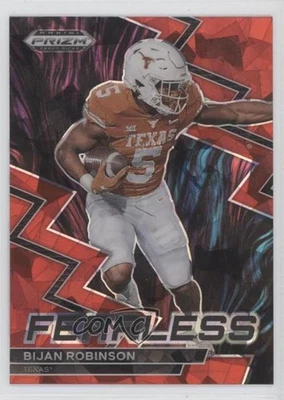 2023 Panini Prizm Draft Picks Fearless Red Ice Bijan Robinson #F-21 Rookie RC - Image 1 of 2