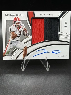 2022  Immaculate Zamir White 2-color Patch on card auto RPA /99 Raiders - Image 1 of 2