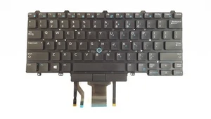 Dell Latitude E7450 Black Backlit Keyboard D19TR 0D19TR CN-0D19TR - Afbeelding 1 van 4