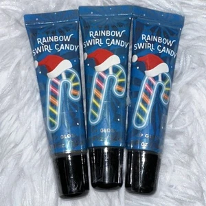 NEW 3 BATH & BODY WORKS RAINBOW SWIRL CANDY LIP GLOSS .47 OZ 14 ML - Picture 1 of 18
