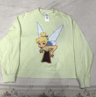 DISNEY PARKS TINKERBELL  PULL OVER Sweatshirt SIZE Medium - Image 1 of 3