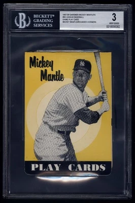 1957-59 Gardner Games Mickey Mantle's Big League Games Juego Tarjeta BVG 3 Foto 1 de 2