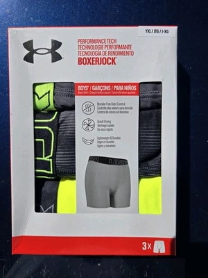 Under Armour UA Performance Tech Boxerjock Briefs Boys’ Size M Medium Waist... - Image 1 of 4