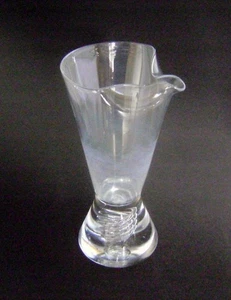 Vintage "Tudor" Lead Crystal  Ice Lip Jug with Air Twist Base  23 cm high - Picture 1 of 8