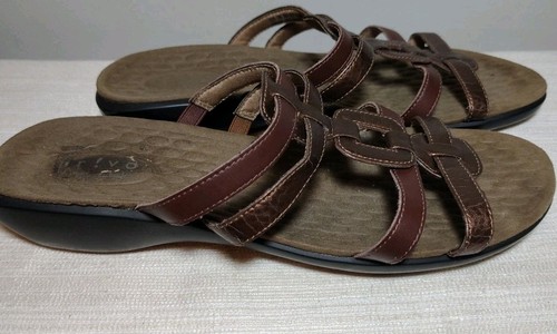 Sandali Clarks Pr!vo donna 10 bronzo metallizzato cinturino gancio passante estivi comodi