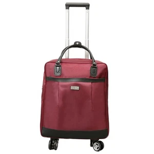 18" 16 Wheeled Underseat Suitcase Spinner Waterproof Carry-On Luggage Travel Bag - Picture 1 of 16