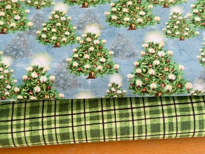 Wilmington Stoffpaket Patchworkstoff Weihnachtsstoff Tannenbaum Weihnachtsbaum - Bild 1 von 4