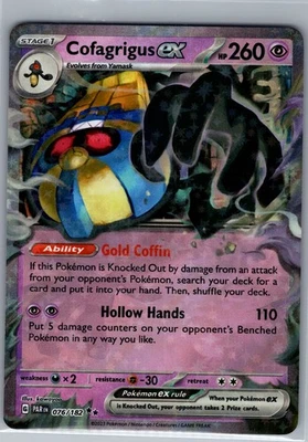 Cofagrigus ex 076/182 SV04: Paradox Rift - Pokemon Card - NM - Image 1 of 2