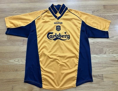 Reebok LIVERPOOL Carlsberg Replica Away Shirt Jersey Soccer Size XL Extra Large - Image 1 of 4