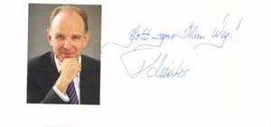 Ralph MEISTER - Landesbischof Hannover, ¡autógrafo original! - Imagen 1 de 1