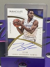 KARL-ANTHONY TOWNS On Card ROOKIE Auto RC Kentucky Timberwolves 