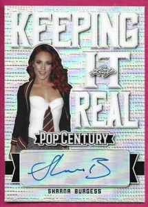 2021 Leaf Metal Pop Century SHARNA BURGESS Keeping it Real Autograph Silver #/60
