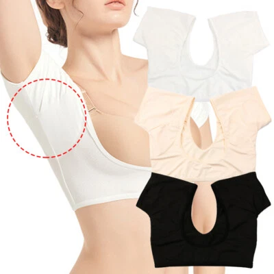 Sweat Pads Women Underarm Armpit Sweat Pad Sports Vest T-Shirt Reusable Washable - Image 1 of 4