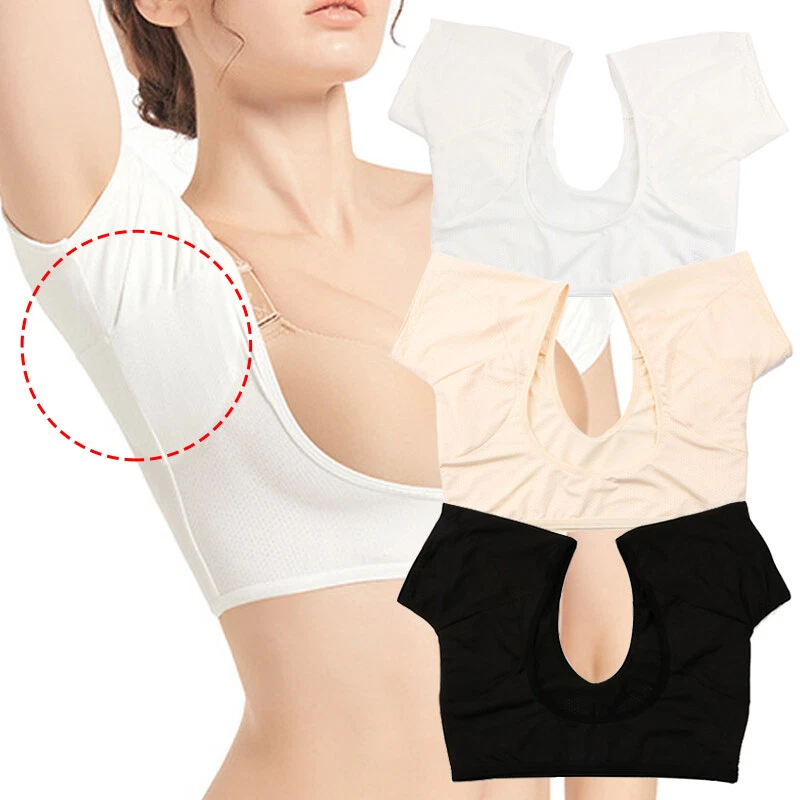 Sweat Pads Women Underarm Armpit Sweat Pad Sports Vest T-Shirt Reusable Washable - Image 1 of 4