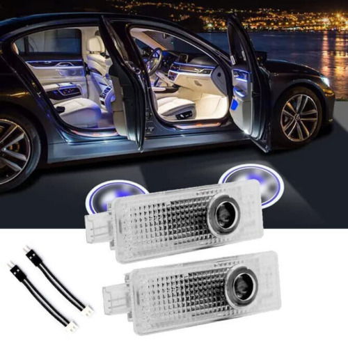 2-4Pcs Car Door Projector Laser Led Lights Courtesy Puddle Shadow Lamps For BMW