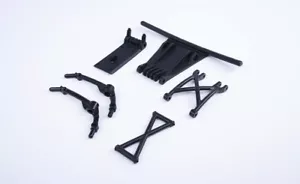 Kit de parachoques delantero de plástico 5B mejorado 5SC negro para HPI RV KM BAJA - Imagen 1 de 4