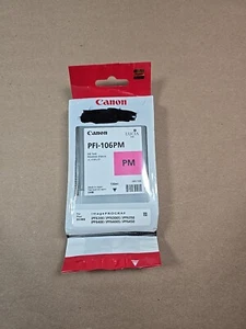 07/2021 - Canon PFI-106PM Photo Magenta Ink iPF 6300, 6350, 6400 Genuine Sealed - Picture 1 of 5