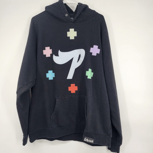 VETEMENTS Felpa con cappuccio delfino rosa taglia 2XL