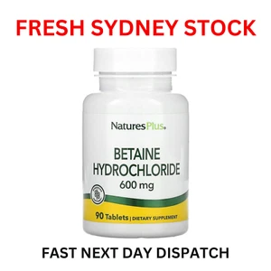 Natures Plus Betaine Hydrochloride 600 mg 90 Tablets Dietary Supplement - Bild 1 von 5