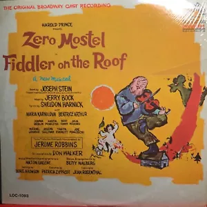 FIDDLER ON THE ROOF-ZERO MOSTEL-BROADWAY CAST-ORIGINAL RCA VICTOR VINYL-USED - Picture 1 of 5