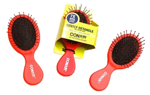 3x Tres Cepillos Húmedos Mini Desenredante-Cepillo Away Enredos Conair Rojo Caliente Magenta - Imagen 1 de 4