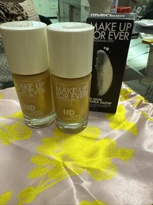 Make Up For Ever HD Skin Hydra Glow Foundation, Shade 3Y38 - TWO *BRAND NEW* - Picture 1 of 5