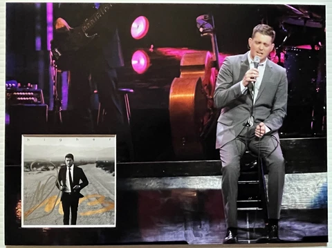 Michael Buble Autograph MUSIC Signed 12x16 Photo Mount [H3077] AFTAL Cover