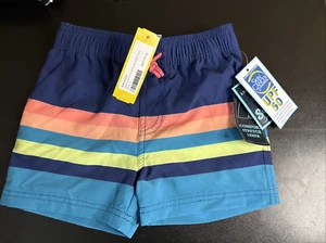 Andy & Evan Jaden Comfort Stretch Liner Swim Trunks, Navy, Size 5 - Picture 1 of 5