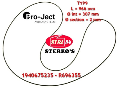 Correa tocadiscos pro-Ject Original TYP9 R696355-1940675235-L 966 ⌀ 307 ⌀ 2mm - Imagen 1 de 2