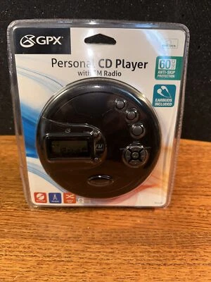 New! Vintage! GPX Portable CD Player W/ Anti-Skip Protection And FM Radio PC332B - Image 1 of 4
