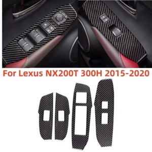 For Lexus NX200T 300H 2015-2020 Carbon Fiber Window Lift Panel Switch Cover Trim - Picture 1 of 8