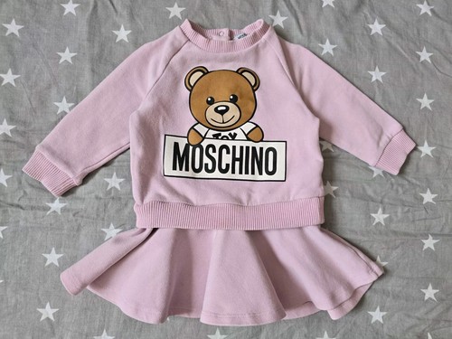 Vestito maglione Moschino bambina logo orsacchiotto taglia 3 6 mesi