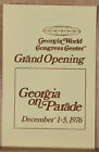 1976 dépliant brochure Georgia On Parade World Congress Center grande ouverture exposition