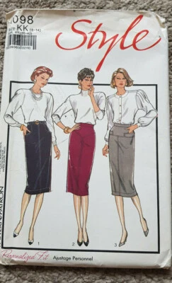 STYLE pattern 1098 Skirt in 3 styles size KK 6-14 (European 36-42) Waist 23"-28" - Image 1 of 3