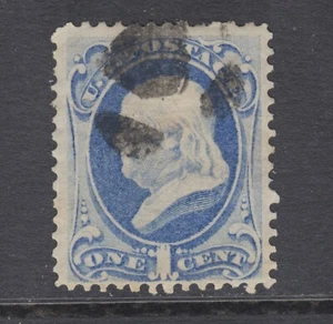 US Sc 145 used 1870 1c ultra Franklin without Grill, F-VF - Picture 1 of 1