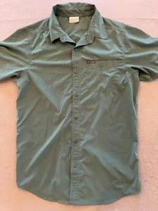 Columbia Button Down Shirt Mens Small Sage Green Outdoor Hiking Collared - Picture 1 of 4