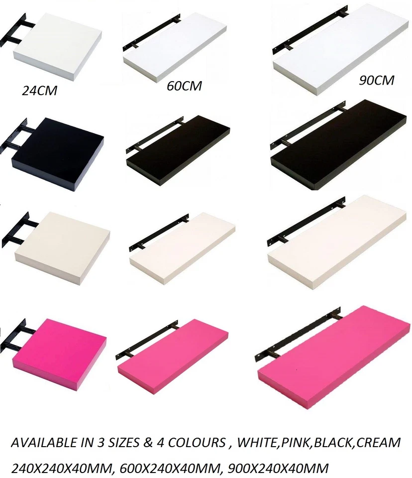 ESTANTES FLOTANTES PREMIUM DE ALTO BRILLO MONTADOS EN PARED COCINA BAÑO SALA DE ESTAR - Imagen 1 de 1