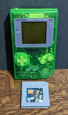 Nintendo Gameboy Portátil Nueva Carcasa Verde Neón - Limpio y Probado + Juego Toy Story Foto 1 de 4