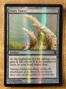MTG✨IVORY TOWER FOIL ✨From the Vault: Relics NM/MINT Mythic Rare 2010 UNPLAYED - Picture 1 of 2