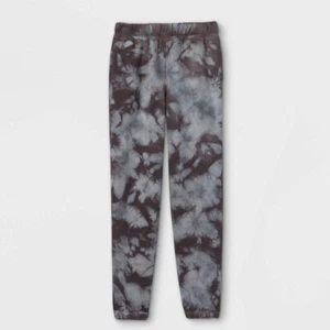 Pantalones para correr de lana para niños - clase de arte - tinte de corbata de carbón - grandes (10-12) - Imagen 1 de 5