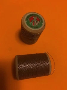 GUDEBROD NYLON ROD WRAPPING THREAD COLOR NO. 541S BROWN/SILVER 1 OUNCE SIZE C - Picture 1 of 3