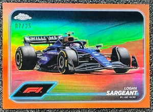 Logan Sargeant 2024 Topps Chrome F1 #92 Orange Refractor /25 - Williams Racing - Picture 1 of 2