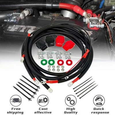 For Cummins Dodge RAM Truck Gen 3 5.9L 24 Valve 2003-2007 Battery Cable Wire Kit Foto 1 de 4