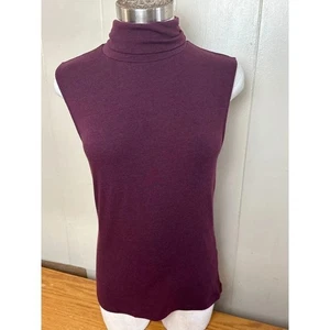 Vince Rollkragen Top Damen Large Ärmellos Lila Freizeit - Bild 1 von 9