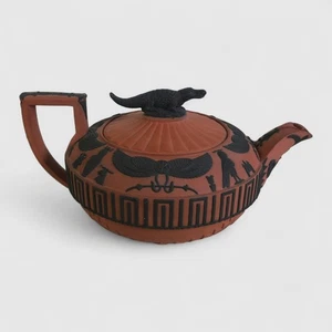 Tetera renacimiento egipcio antiguo Wedgwood Rosso alrededor de 1800 - Imagen 1 de 9