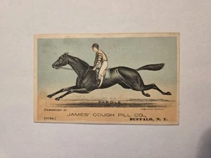 Early 1900s Parole James Cough Pill Co Horse Trade Card Buffalo NY - Picture 1 of 2