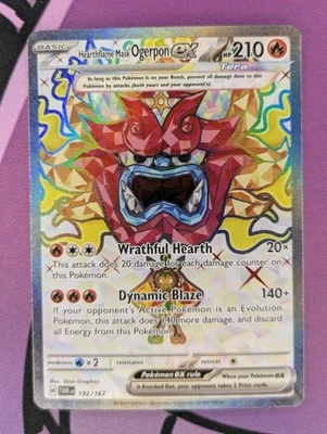Hearthflame Mask Ogerpon ex 192/167 Sv06: Twilight Masquerade Holo Pokemon TCG  - Image 1 of 2