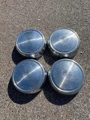 Factory 1992 to 2014 Ford Econoline E250 E350 F250 dog dish hubcaps set - Image 1 of 4