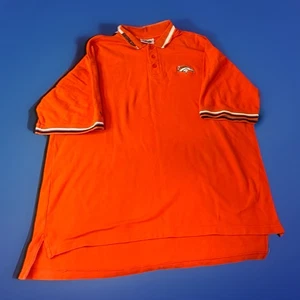 Vintage Majestic Denver Broncos NFL Orange Polo Shirt - Men’s Size XL - Picture 1 of 12